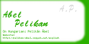 abel pelikan business card