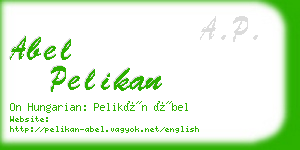 abel pelikan business card